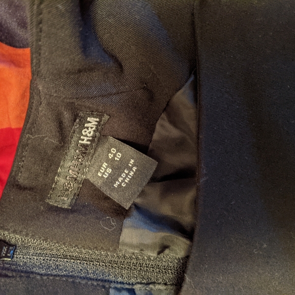 H&M black boatneck belted shift dress size 10 - Picture 5 of 5